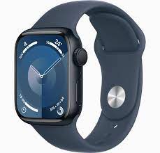 Apple Watch Series 9 (GPS) - 41 mm - aluminio plateado - reloj inteligente con pulsera deportiva - fluoroelastómero - azul tormenta - tamaño de la banda: S/M - 64 GB - Wi-Fi, UWB, Bluetooth - 31.9 g