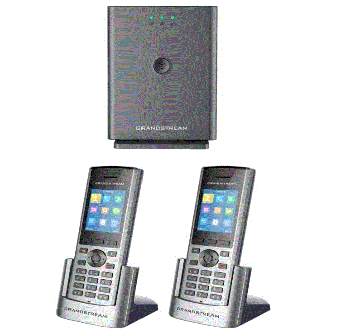 Grandstream Estación base DP752 + 2 x DP730 Unidades DECT HD Auricular