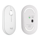 Logitech Pebble Mouse 2 M350s - Ratón - óptico - 3 botones - inalámbrico - Bluetooth - blanco