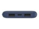 Belkin - Cargador portátil - 10000 mAh - 18 vatios - 3 conectores de salida (2 x USB, 24 pin USB-C) - azul