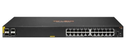 HPE Aruba 6100 24G Class4 PoE 4SFP+ - Conmutador - Gestionado - 24 x 10/100/1000 (PoE+) + 4 x 1 Gigabit / 10 Gigabit SFP+ - flujo de aire de lado a lado - montaje en rack - PoE+ (370 W)