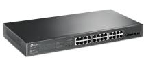 TP-Link JetStream TL-SG2428P - Conmutador - inteligente - 24 x 10/100/1000 (PoE+) + 4 x SFP - montaje en rack - PoE+ (250 W)