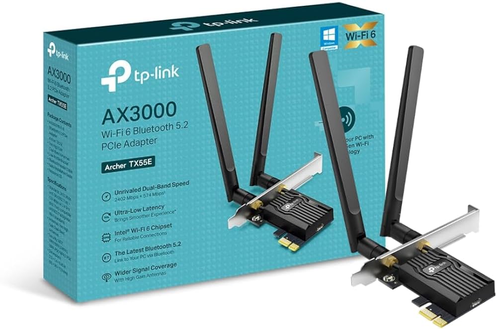 TP-Link ARCHER TX55E V2 - Adaptador de red - PCIe - 802.11ax, Bluetooth 5.2