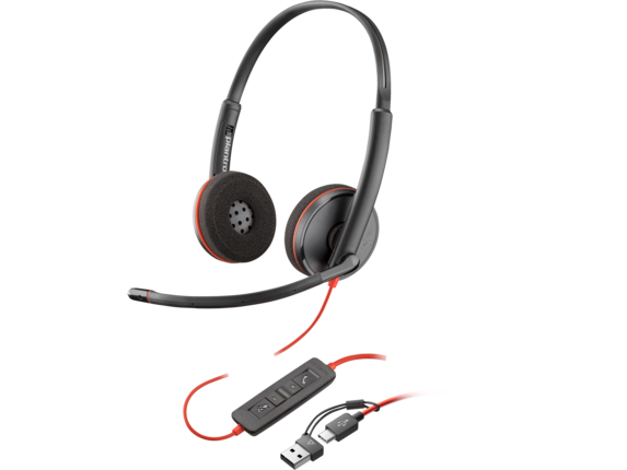 POLY - Headset - Wired - Blackwire 3220 Stereo USB-C He