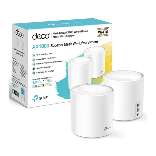 TP-LINK Deco X20 V2 - Sistema Wi-Fi (2 enrutadores) - hasta 370 m² - malla - 1GbE - Wi-Fi 6 - Doble banda