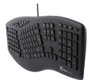 Klip Xtreme - Keyboard - Wired - Spanish - USB - Ergonomic Design - Black - Ergonomical