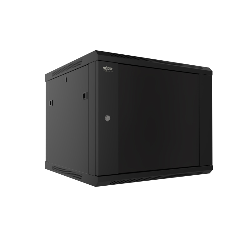 Nexxt Solutions Infrastructure - Wall mount enclosure - SPCC steel / Tempered glass - Black / RAL 9005