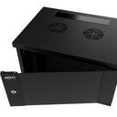 Nexxt Solutions Infrastructure - Wall mount enclosure - SPCC steel / Tempered glass - Black / RAL 9005 - 4U 600X450