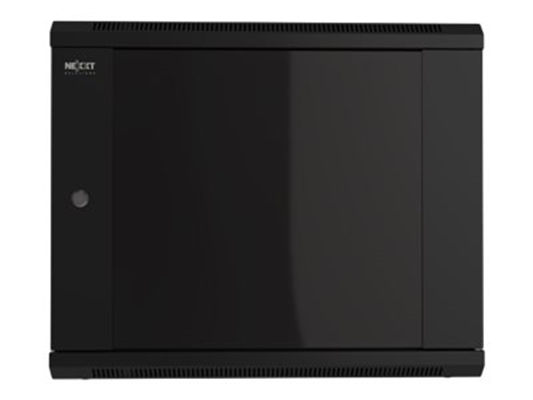 Nexxt Solutions Infrastructure - Wall mount enclosure - SPCC steel / Tempered glass - Black / RAL 9005 - 9U 600X450