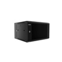 Nexxt Solutions Infrastructure - Wall mount enclosure - SPCC steel / Tempered glass - Black / RAL 9005 - 9U 600X600