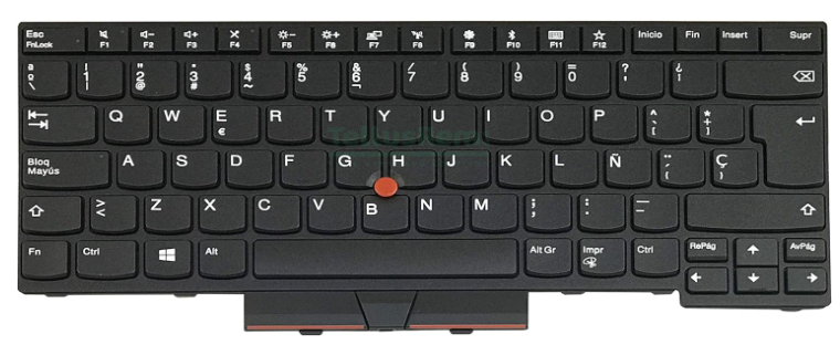 Teclado español no retroiluminado de repuesto para Lenovo Thinkpad T470 T480