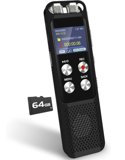 Grabadora de voz digital de 72 GB