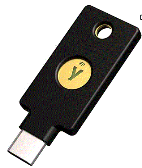 ‎YubiKey 5C NFC-/Clave de seguridad de autenticación de dos factores (2FA), conéctese a través de USB-A o NFC, certificado FIDO - Proteja sus cuentas en línea