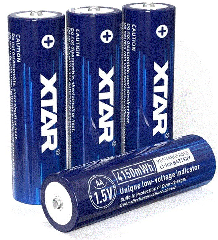Batería recargable AAA, XTAR 1.5V recargable de litio AAA batería 1200mWh 1.5V AAAXTAR