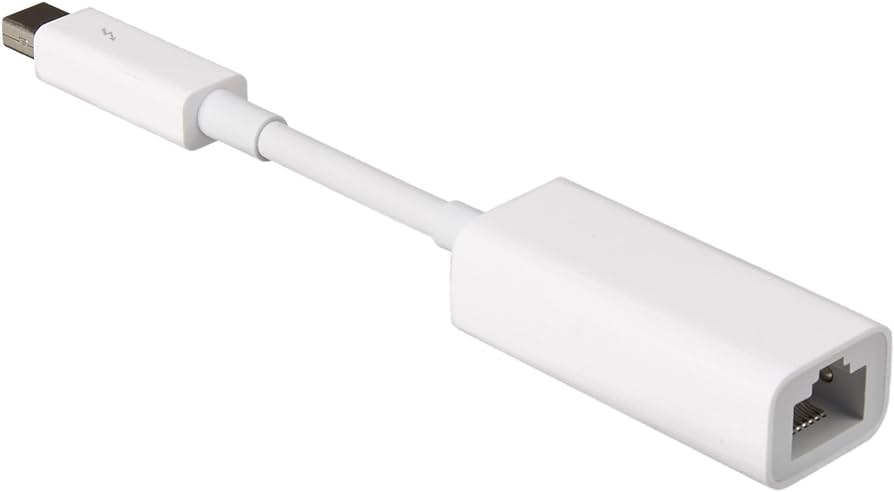 Apple Thunderbolt to Gigabit Ethernet Adapter - Adaptador de red - Thunderbolt - Gigabit Ethernet - para iMac with Retina 4K display (Late 2015), with Retina 5K display (Late 2014, Late 2015, Mid 2015); Mac mini (Late 2014); Mac Pro (Late 2013); MacBook Air (Early 2015, Mid 2017); MacBook Pro (Early 2013, Early 2015, Late 2012, Late 2013, Mid 2012, Mid 2014, Mid 2015)