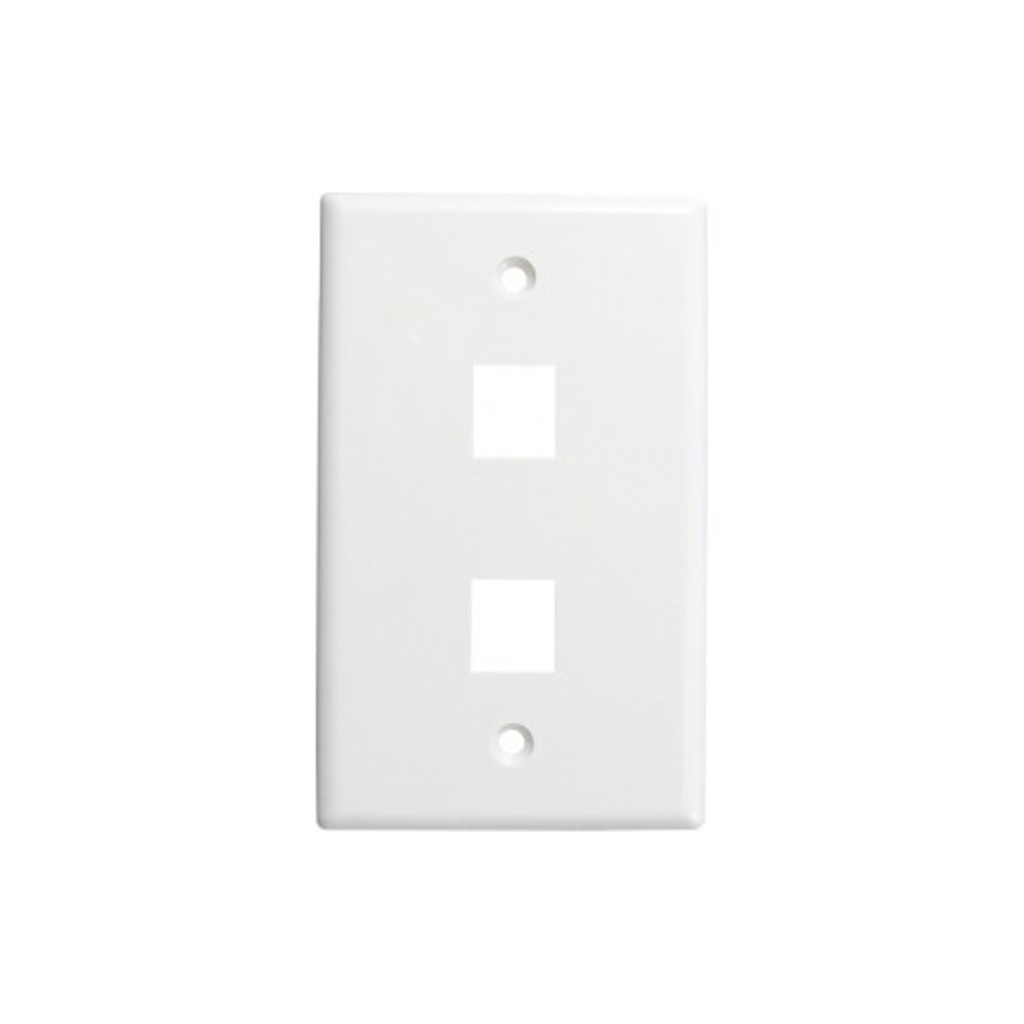 LTK-F2R-Placa de pared 2 puertos, rectangular Faceplate