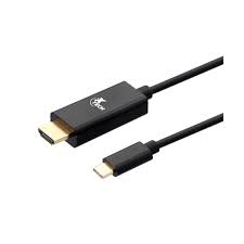 Xtech - USB cable - USB Type C - HDMI - 1.8 m - Black & silver - C male to HDMI male XTC-546