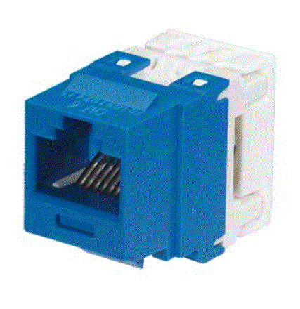 NK688MBU-/Conector Jack Estilo 110 (de Impacto), Tipo Keystone, Categoría 6,  Color Azul