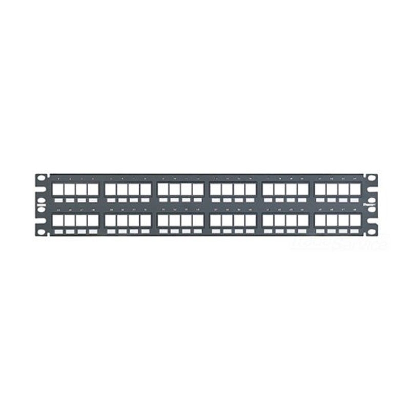 NKPP48FMY-/Panel de distribución NetKey™, 48 puertos, 1 RU, negro