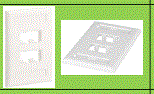 CFPL4WHY-/Placa frontal clasica Mini-Com,4 puertoS