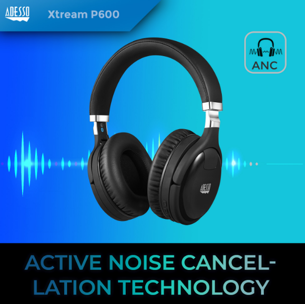 XTREAM P600 - Auriculares Bluetooth con cancelación activa de ruido y micrófono incorporado