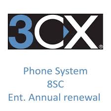 3CXPSENTSPLA12M8 -RenewAnnual x 1 3CX Phone System Enterprise 8 SC12 Month