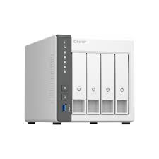 QNAP TS-433 - Servidor NAS - 4 compartimentos - SATA 6Gb/s - RAID RAID 0, 1, 5, 6, 10, 50, JBOD, 60 - RAM 4 GB - Gigabit Ethernet / 2.5 Gigabit Ethernet - iSCSI soporta