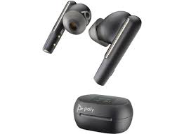 Poly Voyager Free 60+ UC M - Auriculares inalámbricos con micro - en oreja - Bluetooth - cancelación de sonido activo - USB-A a través de adaptador Bluetooth - negro carbón - Certificado para Equipos de Microsoft