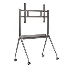 Hikvision DS-D5ABKY2-S - Carrito - para pantalla plana - acero - gris plata - tamaño de pantalla: 55"-75"