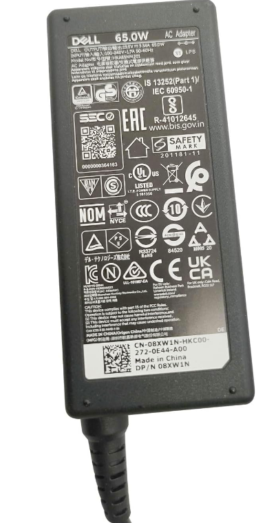 08XW1N - Dell Cargador portátil con punta de 65 W