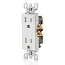 TOMA DOBLE DECORA RESIDENCIAL 2P 3H 15A 125V NEMA 5-15R BLANCO 5325-W