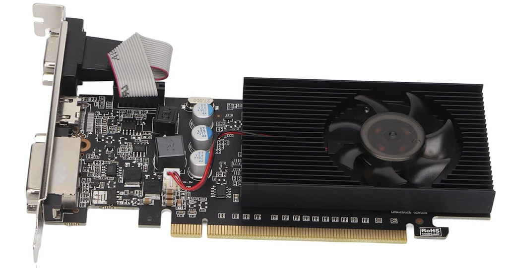 GT610-2G - Tarjeta gráfica DDR3 de 2 GB, tarjeta gráfica 2GB/64BIT/DDR3/HDMI/VGA/DVI