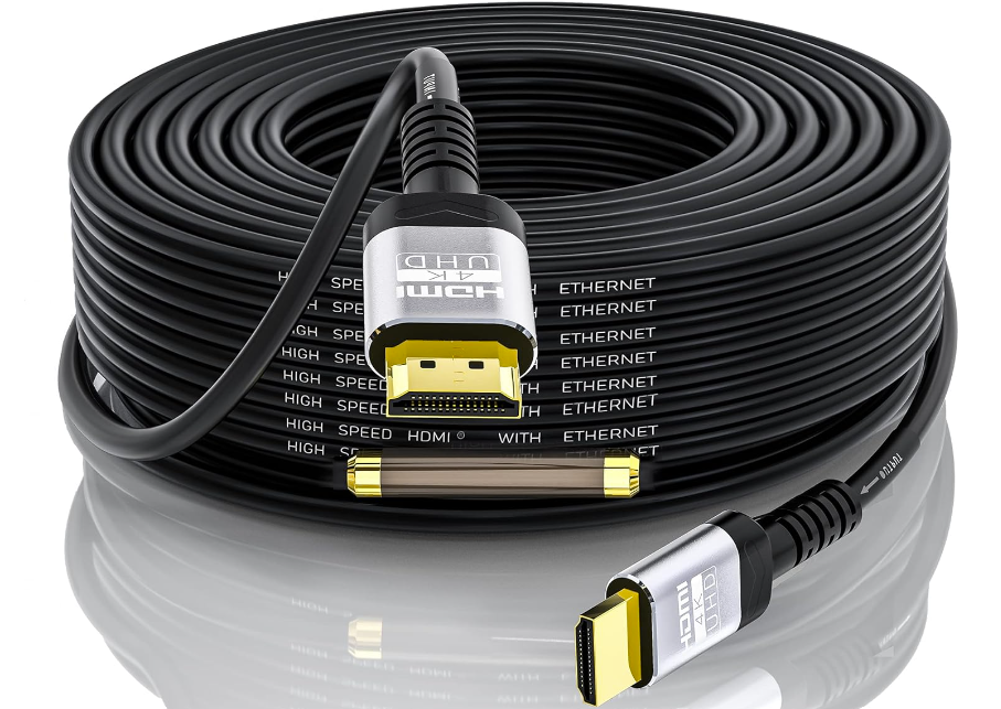 Cable HDMI 4K de 100 pies con amplificador de señal incorporado | Cables unidireccionales HDMI 2.0 de alta velocidad 4K