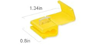 100 conectores de alambre de empalme rápido sin soldadura, conector de cable eléctrico Scotch Lock Snap de 12-10 AWG (amarillo)