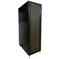 LTK-GAB420610-GABINETE 42U PISO 600W*1000D*2100H 4 ABANICOS DESARMADO CAP 800KGS