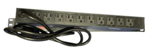 856  - LTK-PDUH1220A - Lantek PDU 12 tomas 5-20R 120VAC/20A horizontal 2 fte-10 atras Indicador de Voltaje Prot Sobrecarga c/cable 3mts 5-20