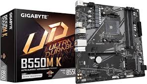 Gigabyte - B550M K - Motherboard - Micro ATX - Socket AM4 - AMD B550 - para Ryzen 5 / para Ryzen 3 / para Ryzen 7 - None
