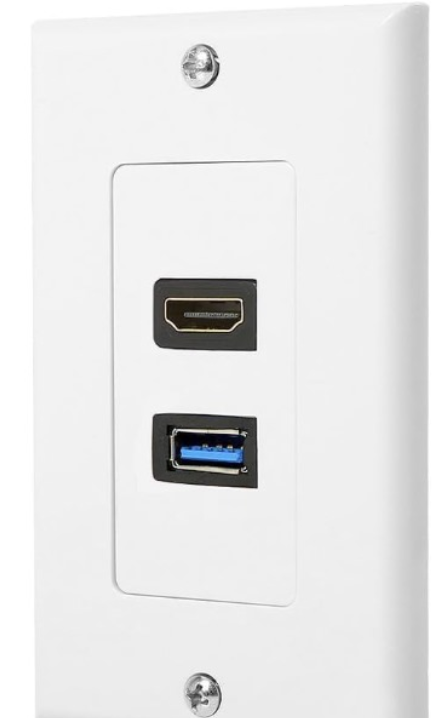 ZEXMTE Placa de pared HDMI y USB 3.0