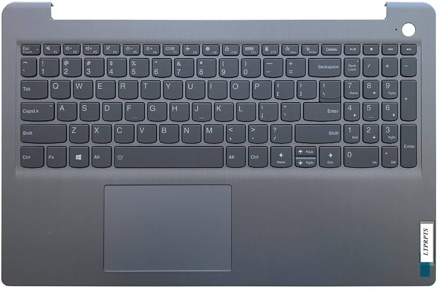 LTPRPTS Replacement LLaptop Upper Case Palmrest Backlit Keyboard Touchpad Assembly Part for Lenovo ideapad 3-15ITL6 3-15ADA6 3-15ALC6 5CB1B65660 Gray