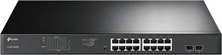 TP-Link JetStream TL-SG1218MPE - Conmutador - inteligente - 16 x 10/100/1000 (PoE+) + 2 x Gigabit SFP - montaje en rack - PoE+ (192 W) - CA 100 - 240 V