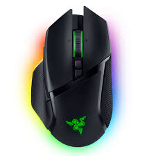 Razer Basilisk - Mouse - Wireless - Phantom Green - V3 Pro 35K - Ergonomic
