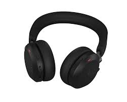Jabra Evolve2 75 - Auricular - en oreja - Bluetooth - inalámbrico - cancelación de sonido activo - USB-C - aislamiento de ruido - negro - con base de carga - Certificado para Equipos de Microsoft