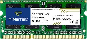 Timetec 8GB DDR3L / DDR3 1600MHz (DDR3L-1600) PC3L-12800 / PC3-12800(PC3L-12800S) Non-ECC Unbuffered  1.35V/1.5V CL11 2Rx