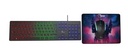 Xtech - MM Keyboard wls, mouse wls, mouse pad XL and USB 3.0 Hub Kit - Spanish - Wireless / Wired - 2.4 GHz / USB - Black - XTK-320S