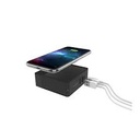 mophie powerstation hub - Cargador inalámbrico - 6000 mAh - 3 conectores de salida (2 x USB, 24 pin USB-C) - negro - Norteamérica