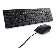 Dell - KM300C - Keyboard and mouse set - Spanish - Wired - USB - Black