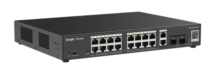 Switch 16 GE PoE+ / 2GE + 2SFP uplink, 250W 4KV Vlan, Loop prevention, Remote Boot, Cloud