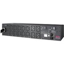 APC Metered Rack PDU AP7811B - Unidad de distribución de potencia (montaje en bastidor) - CA 200/208/230 V - Ethernet - input: NEMA L6-30 - conectores de salida: 16 (power IEC 60320 C13, IEC 60320 C19) - 2U - para P/N: SMTL1000RMI2UC, SMX1000C, SMX1500RM2UC, SMX1500RM2UCNC, SMX750C, SMX750CNC