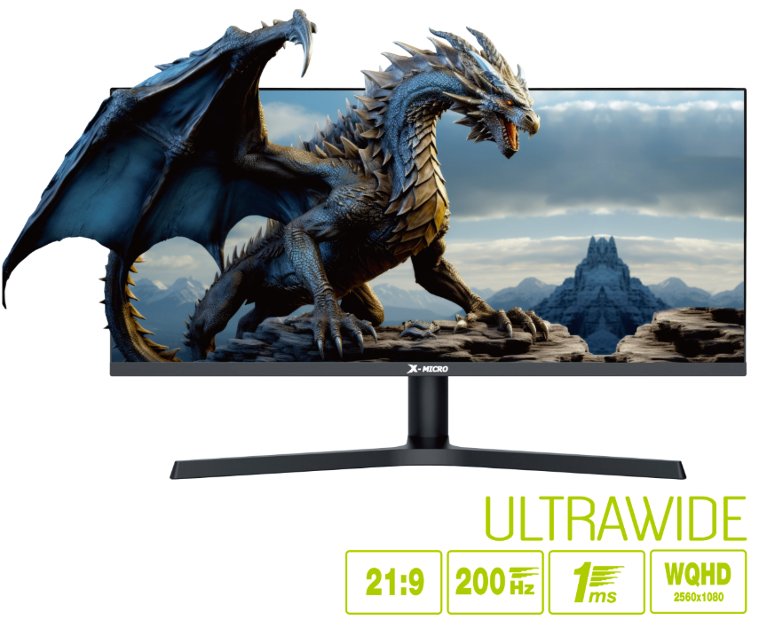 X29F-107E - Monitor X-MICRO UltraWide de 29″ WQHD 200 Hz. 1 ms -  2 HDMI, 2 DP