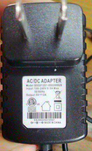 AC/ADAPTER -OUTPUT 5V- 2A